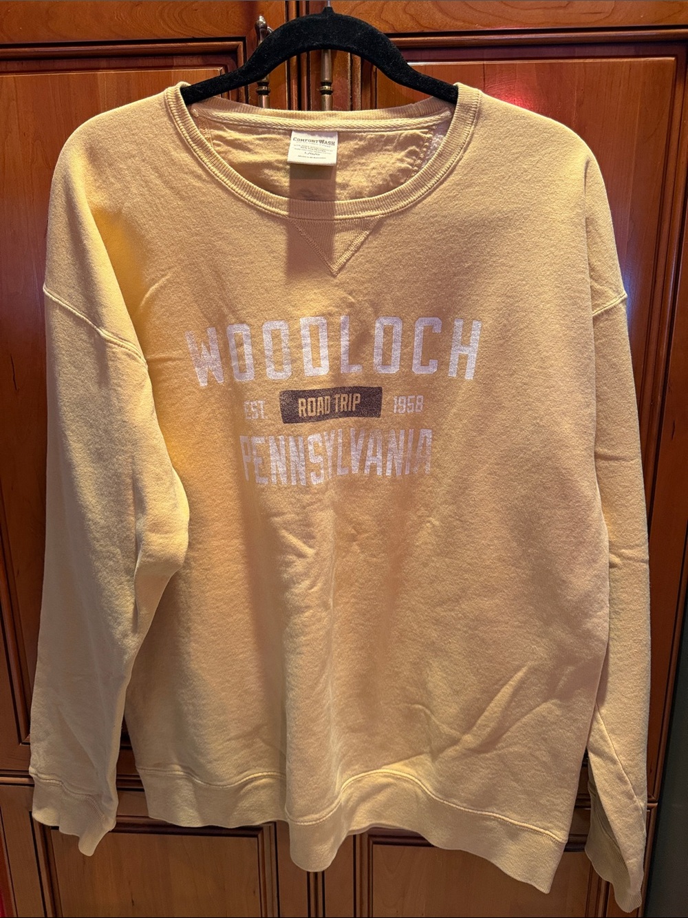 Woodloch Pennsylvania Road Trip relaxed Crewneck Sweatshirt - Mustard
